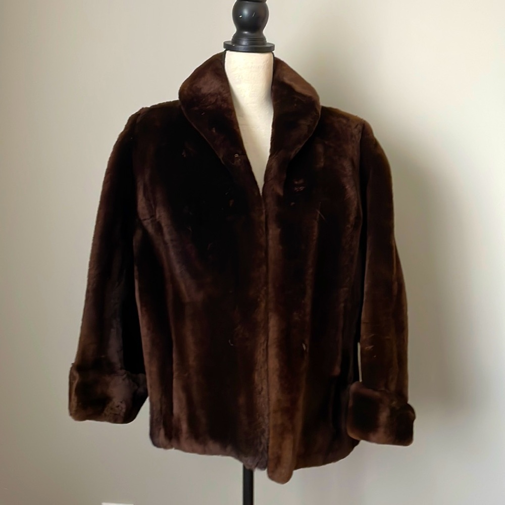 Lamb fur coat